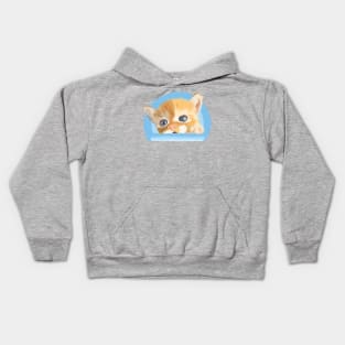 Peek a Boo Cute Little Kitten art Kids Hoodie